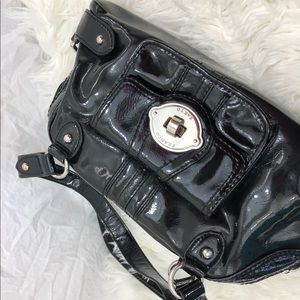 Black leather Franco Sarto purse